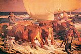 El bano del caballo by Joaquin Sorolla y Bastida